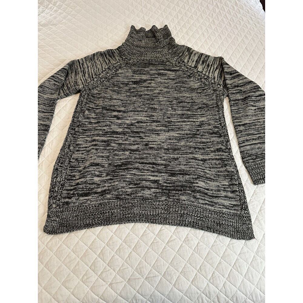 Carolyn Taylor Black Gray Turtleneck Sweater Womens XL. Y2K City
